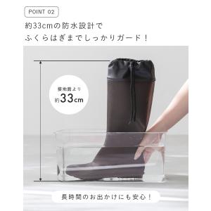 レインブーツ 折りたたみ 長靴 レディース 完...の詳細画像5