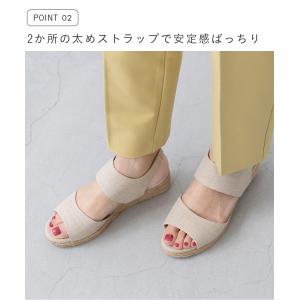 サンダル レディース 厚底 夏 歩きやすい ウ...の詳細画像5