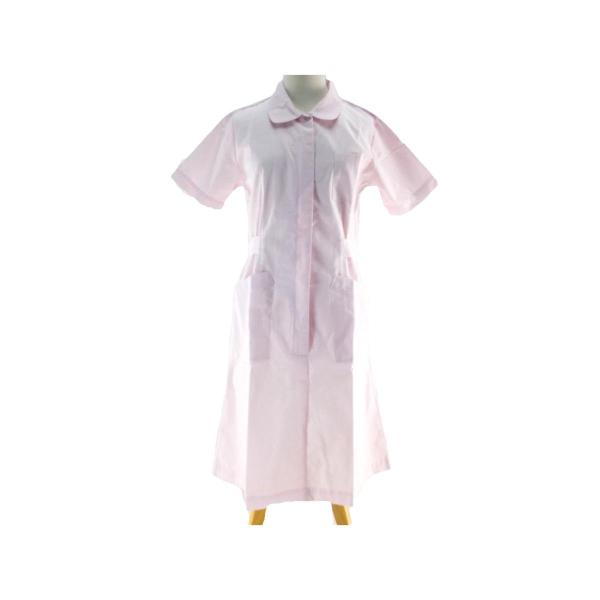 ワンピース ブロード 半袖 看護衣 綿混素材 シワになりにくい 看護師 介護士 Mサイズ ピンク 送...