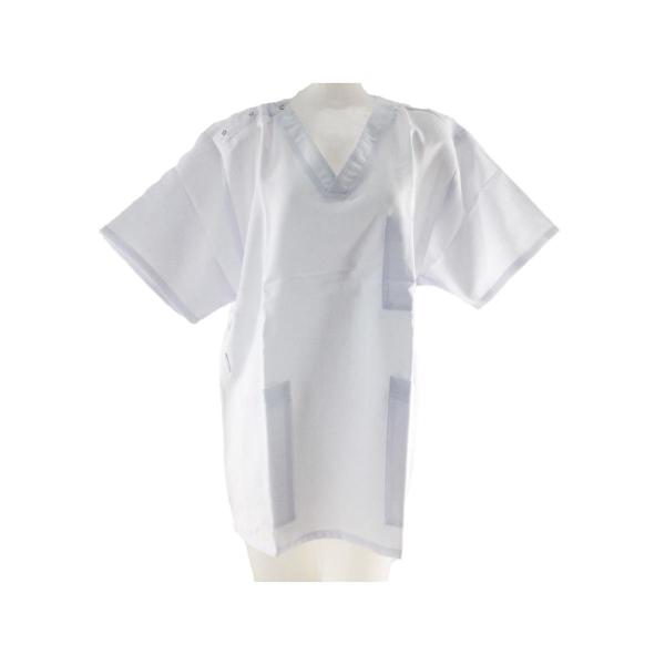 スクラブ ストレッチ 上衣 男女兼用 機能的なデザイン 軽量 帯電防止 洗い替え 看護師 介護士 S...