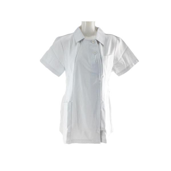 オープンカラーチュニック ナガイレーベン 看護師 介護士 LLサイズ ホワイト 送料250円