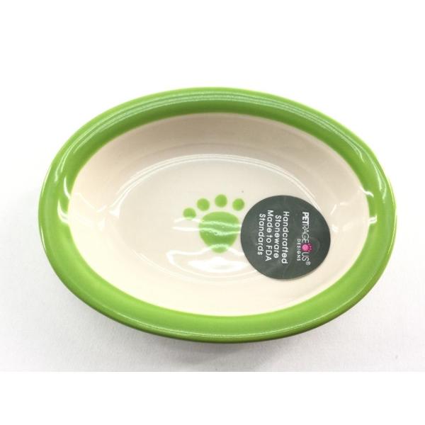 犬 フードディッシュ 陶器 プラッツ PLATZ PR60501 オーバル型 ペットパウ ベイビー ...