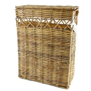 スクエアバスケット 蓋つき トイレットペーパー収納として使える 洗える 省スペース トールサイズ 29x14x40cm ナチュラル