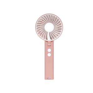 ハンディエアファン 扇風機 LEDライト機能搭載 スマホスタンド ピンク