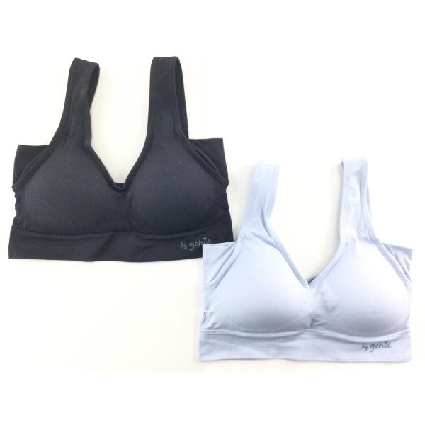 ジニエ Genie リラクールブラ  吸汗速乾 接触冷感 2色セット M リッチブラック・ブルーベリ...