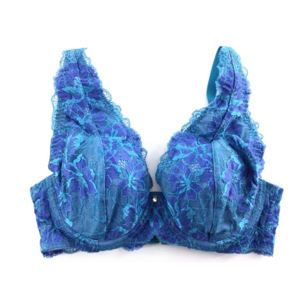 ブラジャー フルカップ 下垂気味の胸を美しく保つ AAA70 アクアブルー 送料250円