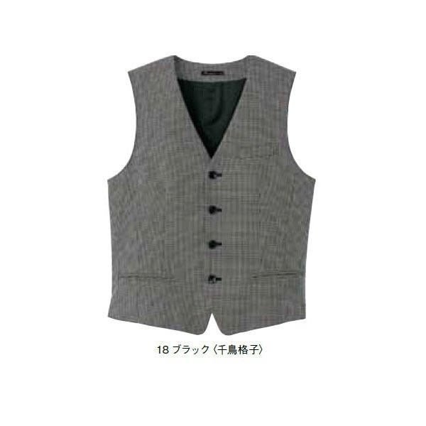 メンズベスト（千鳥格子） サイズ：Ｓ〜４Ｌ 毛50% ポリエステル50%