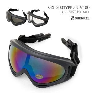 SHENKEL ヘルメットレール取付け GX-500タイプ コンバット ゴーグル (BK/グレー レインボー クリアレンズ) FAST