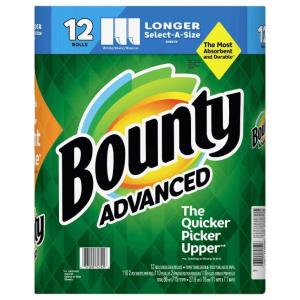 Bounty ADVANCED バウンティ ペーパータオル 2枚重ね107組(214枚) 12ロール セレクトAサイズ Bounty キッチンペーパー｜outstanding2nd
