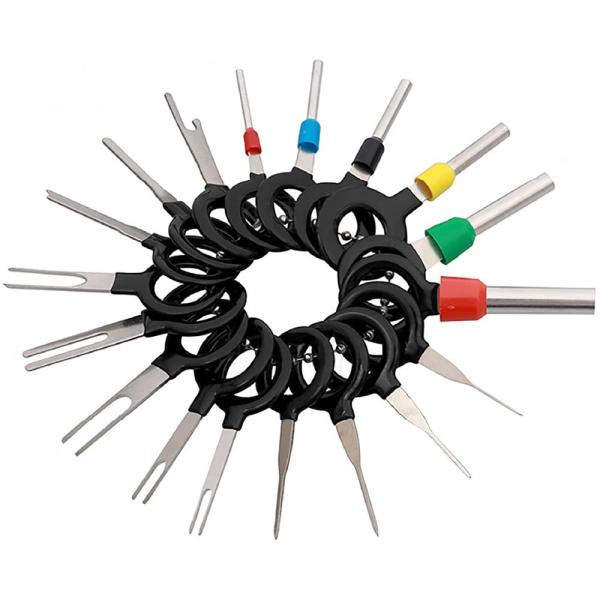 電気コネクター ピン抜き 18種類 端子除去 カプラー コネクター 配線 端子 外し 工具 車 取り...
