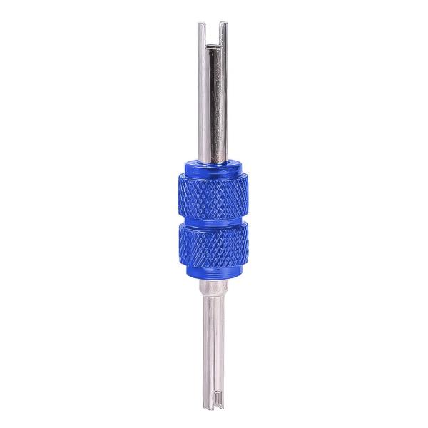 アルミ バルブコアツール 虫回し ブルー 4mm 6mm バイク 自転車 タイヤ交換