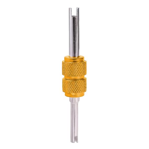 アルミ バルブコアツール 虫回し ゴールド 4mm 6mm バイク 自転車 タイヤ交換