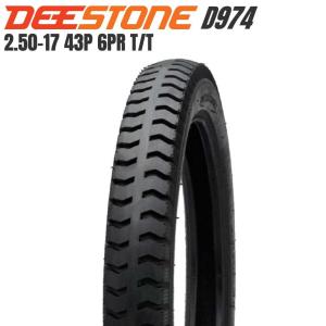 DEESTONE(ディーストーン)二輪用 ワイドトレッドHD D974 2.50-17 6PR チューブタイプ（TT）前後兼用 スーパーカブ｜outstanding