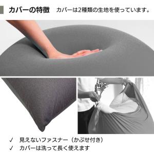 ビーズクッション 特大 ヘタリにくい 日本製ビ...の詳細画像2