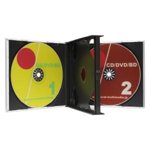 日本製17mm厚の貴重なケース CD DVD Blu-rayDiscを2枚収納DUOケース