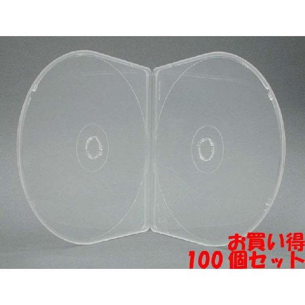郵送にも便利 半円形スリムCDケース2枚用 スーパークリア 100個セット
