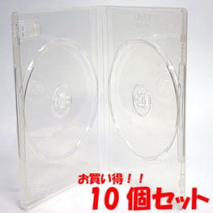 2月下旬頃入荷予定/DVDケース トールケース 見開き2枚収納 クリア 15mm厚 Mロック 10個