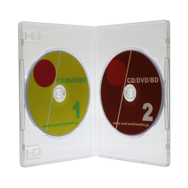 2月下旬頃入荷予定/DVDケース 2枚収納15mm厚トールケース クリア 10個　見開きタイプ Mロ...