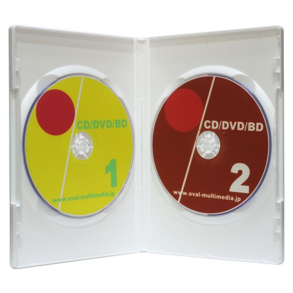 DVDケース 2枚収納トールケース ホワイト1個-G- ブルーレイの収納ケースとしても