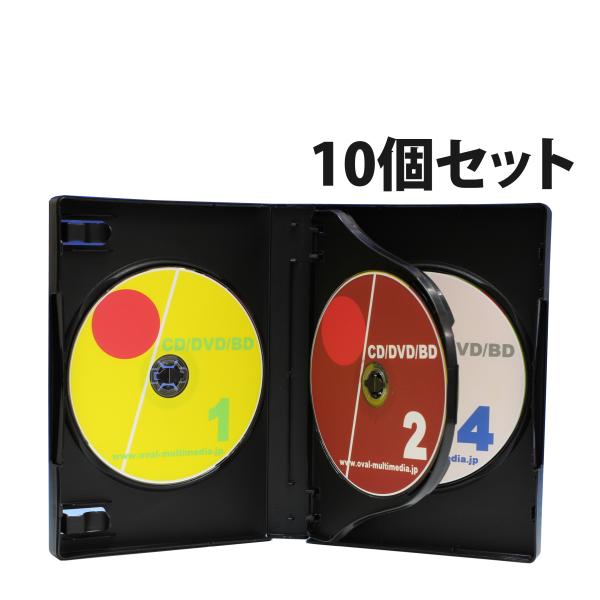 DVDケース トールケース 4枚収納 ブラック 27mm厚Mロック 10個 ブルーレイケースとしても...
