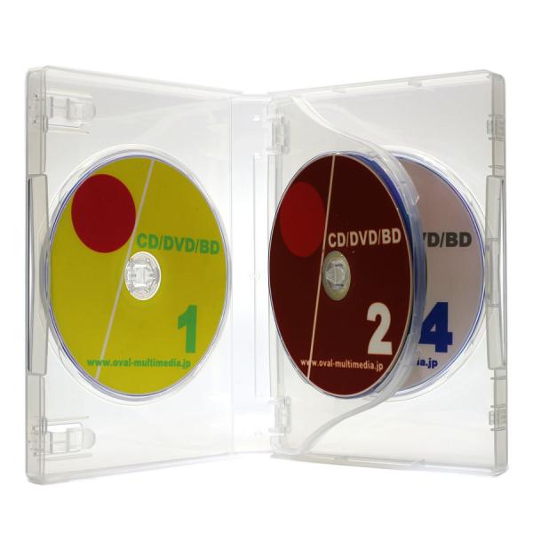 DVDケース トールケース 4枚収納 クリア 27mm厚Mロック 1個