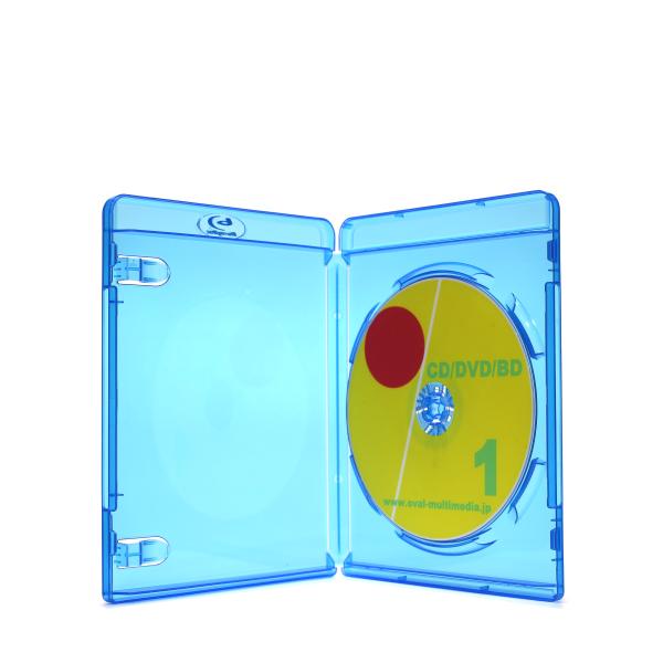ブルーレイケース 1枚収納 ブルー1個 13mm厚 Blu-rayDisc ロゴ有り 最もスタンダー...