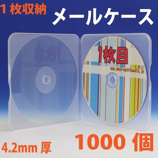 CDケース 箱入り カートン販売 CDメールケース クリア 1枚収納 1000個セット 業務用