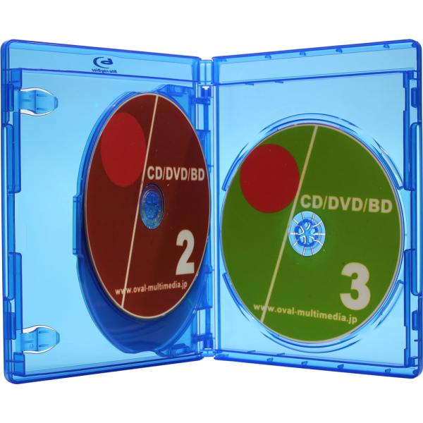 薄型12.5mm厚3枚収納ブルーレイディスクケース 1個K