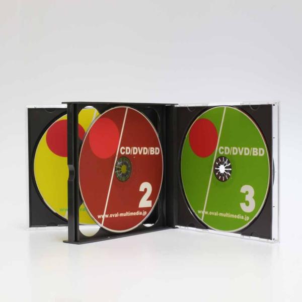 日本製に変更しましたPS24mm厚 3枚収納マルチＣＤケース ブラック 1個 24mm厚のジュエルケ...
