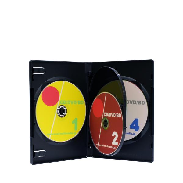 DVDケース 15mm厚4枚収納トールケース ブラック 1個 ロゴ無 ブルーレイケースとしても最適