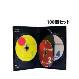 15mm厚DVDケース 4枚収納トールケース ブラック 100個 ブルーレイケースとしても最適｜ovalmultimedia