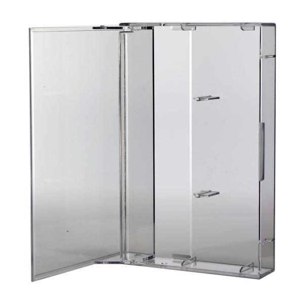 カセットテープのケース 標準サイズ 羽有 ストッパー有 カード入れにも便利なプラスチック高透明ケース...