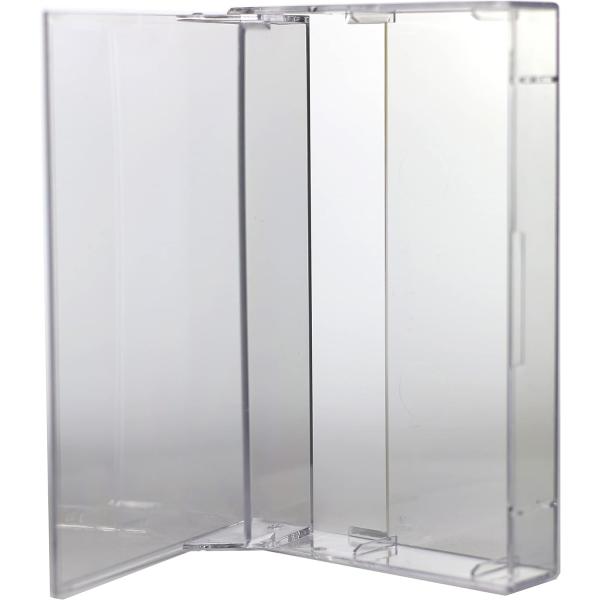 カセットテープケース 標準サイズ 羽無し カード入れにも便利な高透明ケース 1個　オーディオテープ以...