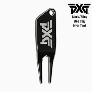 【メール便】PXG Black/Alloy Dog Tag Divot Tool ブラック/アロイ ドッグタグ ディボットツール A-UAC21-EP グリーンフォーク｜ovdgolfshop