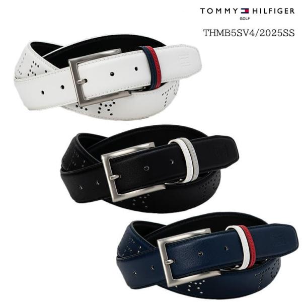 トミーヒルフィガー TOMMY HILFIGER THMB5SV4 BELT ベルト ロゴ パンチン...