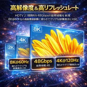 HDMI2.1 ケーブル 3m 48Gbps ...の詳細画像4