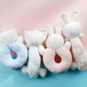 コットン クマ ウサギ がらがら おもちゃ 赤...の詳細画像2