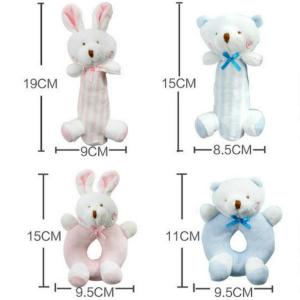 コットン クマ ウサギ がらがら おもちゃ 赤...の詳細画像5