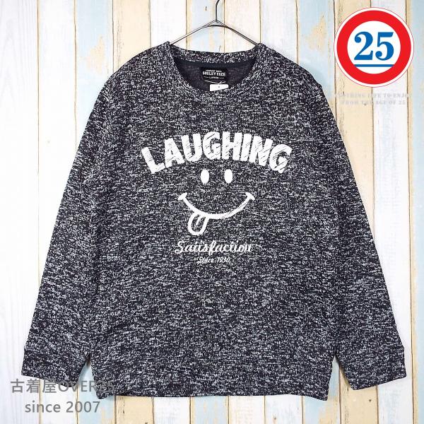 【スマイリーフェイス公式】HARVEY BALL　SMILEY FACE　丸首　長袖　スエット（フリ...