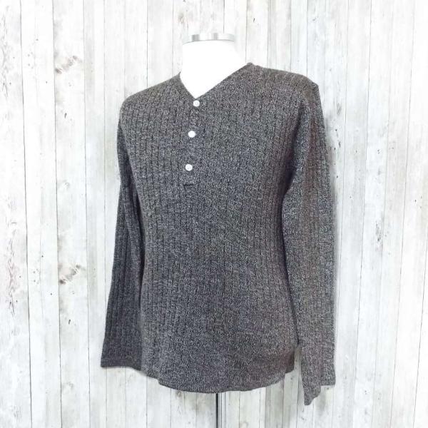 【ハーフボタンの大人ニット】Generate（ジェネレート）Ｖネック　長袖　ニット（セーター）ブラウ...