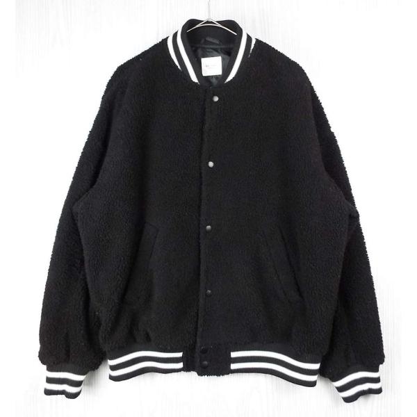 【モコモコ×ゆったりブルゾン】BROWNY VINTAGE ボア セミバルーン ジャケット スタジャ...