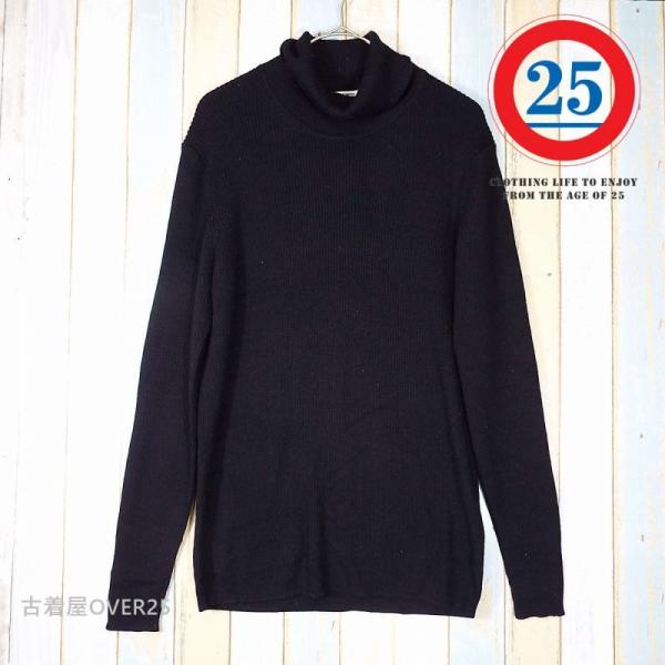 ニットの老舗「GIM（ジム）」タイ製 AEROPOSTALE リブ編み ハイネック 長袖ニットセータ...