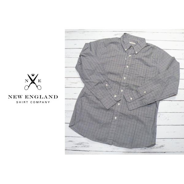 創業1930年【新品】ニューイングランドシャツカンパニー　ボタンダウンBD　グレー×ブラック×ホワイ...