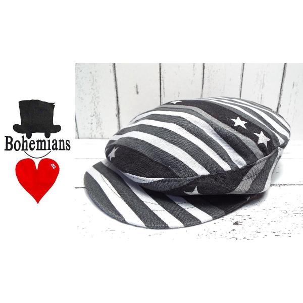 アメリカ直輸入品【美USED】Bohemians（ボヘミアンズ）ストライプ×星柄｜キャスケット（ハン...