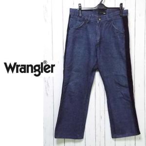 ルーズスタイルが◎　Wrangler own（ラングラー）サイドデザイン付きジップアップ　ブルーデニム｜サイズ：M（ウエスト：84cm）｜USED｜ボタンタイプ｜over30