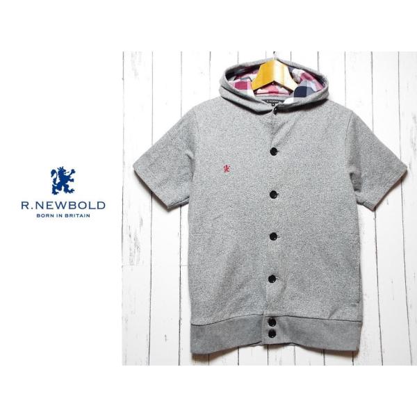 ビーチやプールで大活躍｜アールニューボールド（R.NEWBOLD）｜フード付き半袖スエット素材パーカ...