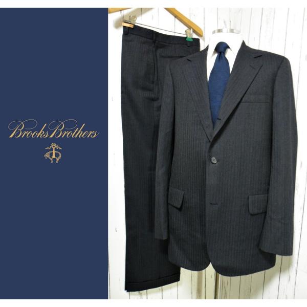 【未使用品】Brooks Brothers　ヘリンボーン柄チャコールグレースーツ｜サイズ：ＹＡ８（ウ...