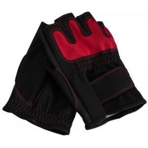 半指合皮メッシュ すべり止め付き ドライブグローブ BKRD LZGL-6951