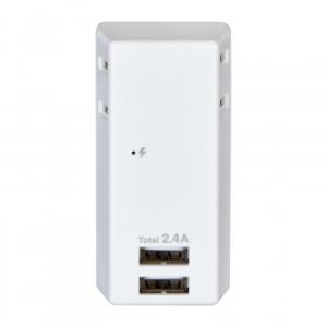 耐雷USBタップ2個口2ポート2.4A UA-222SL