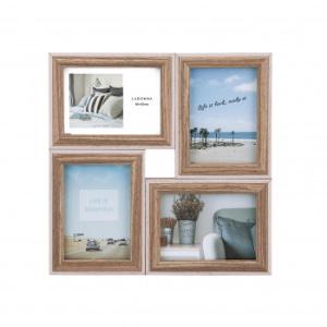 ラドンナ フォトフレーム 写真立て 4面 L判ハーフ×4 アイボリー